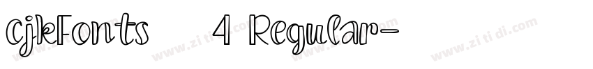 cjkFonts 手寫4 Regular字体转换